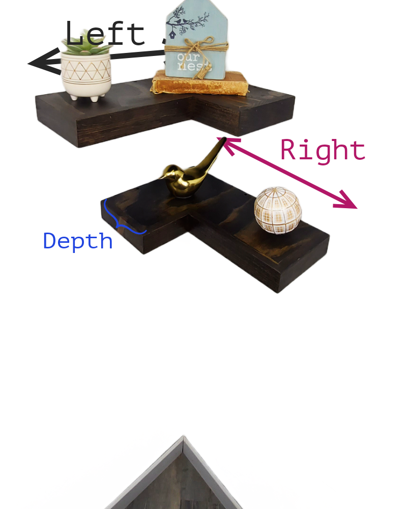 Wide Corner Floating Shelves | Handcrafted in the USA