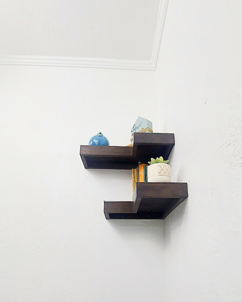 Wide Corner Floating Shelves | Handcrafted in the USA