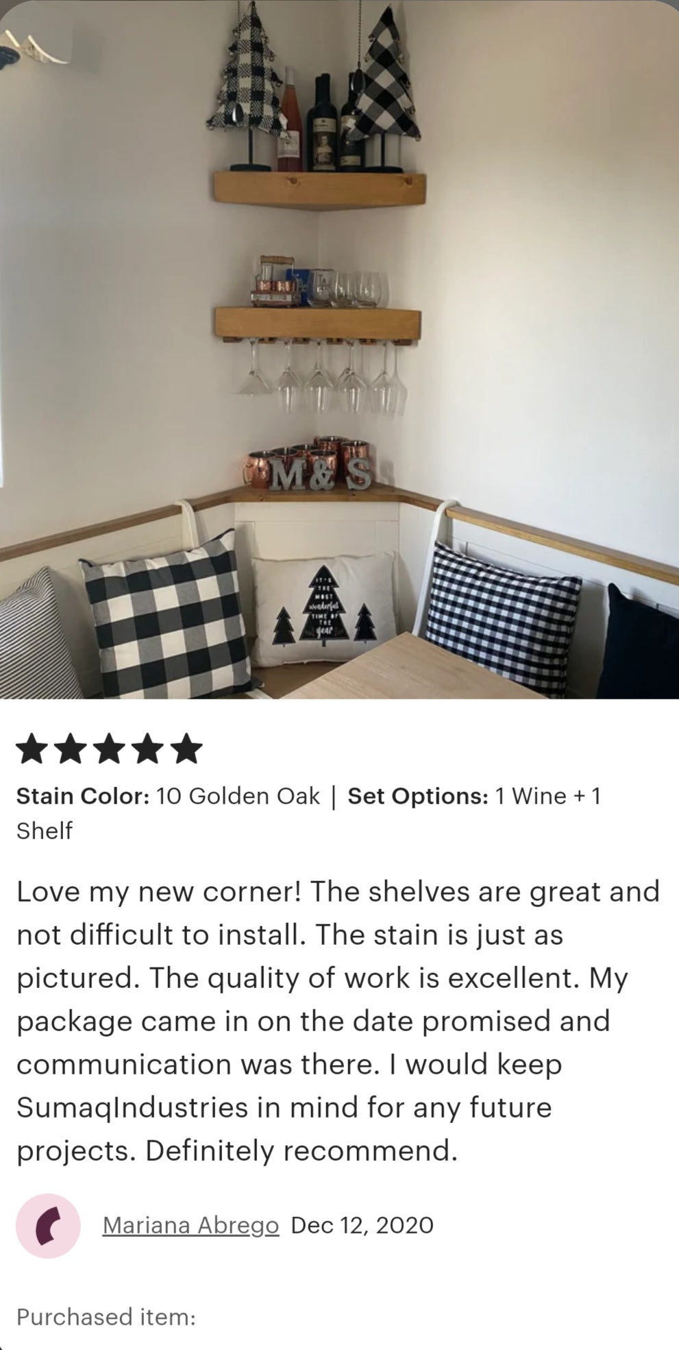 Standard Floating Wine Shelf | Handcrafted in the USA