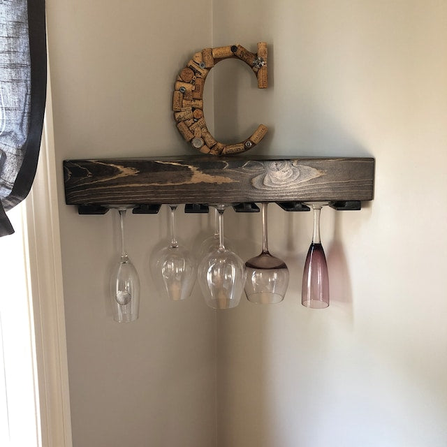 Premium Corner Floating Wine Shelf | Handcrafted in the USA