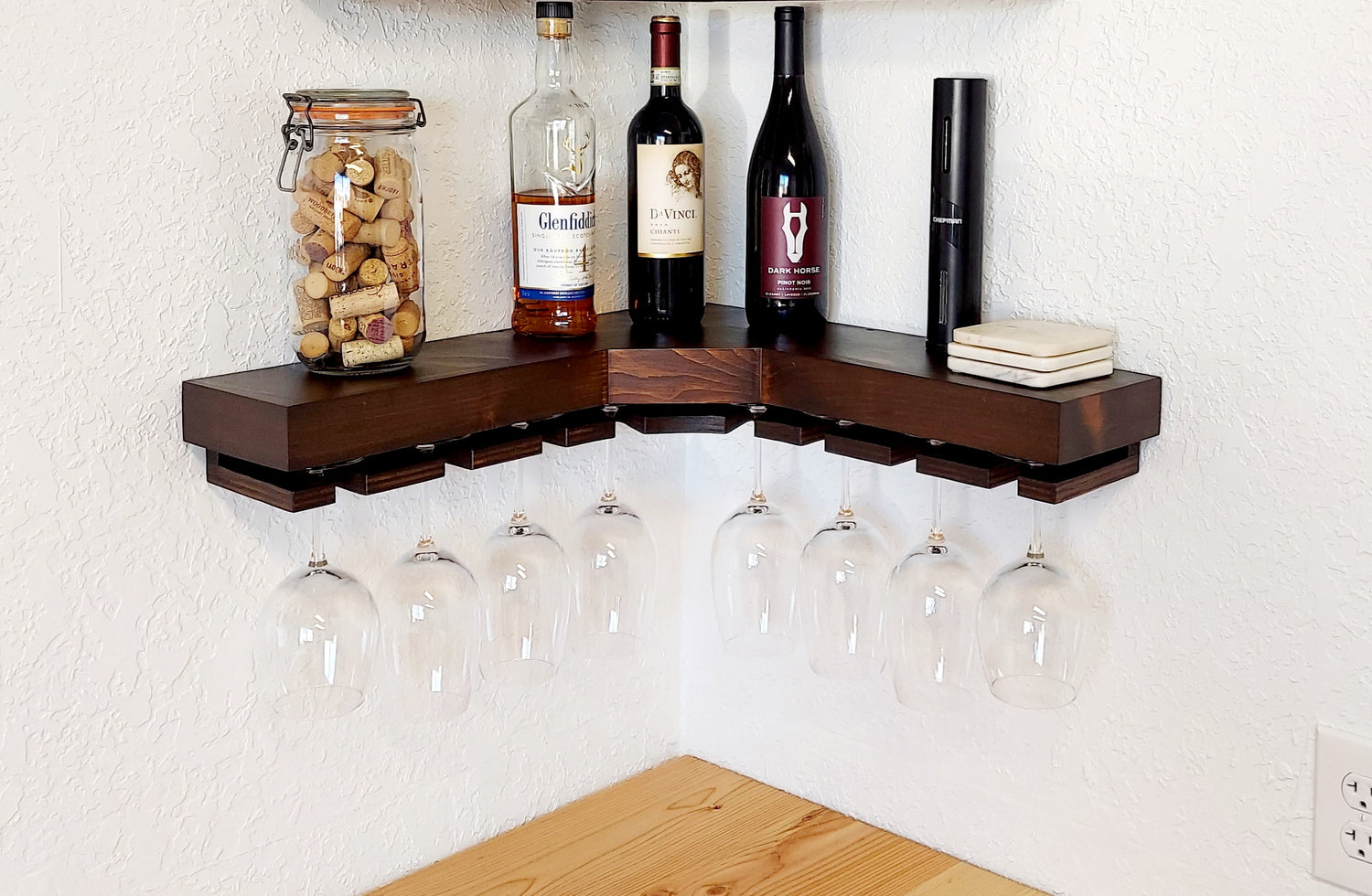 Wine Corner Shelves | Handcrafted in the USA