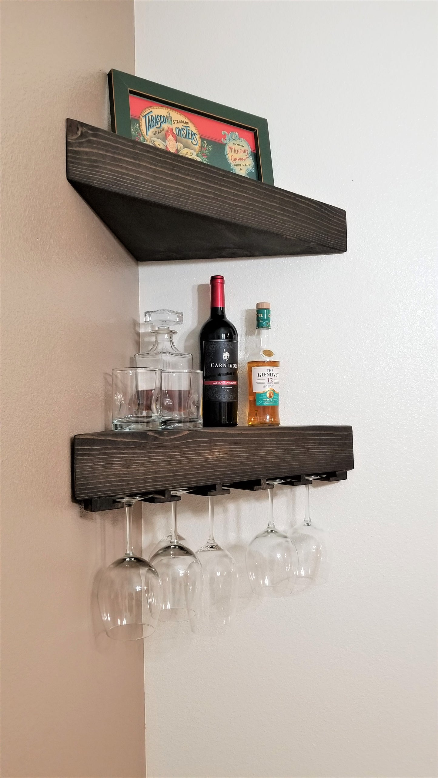 Standard Floating Wine Shelf | Handcrafted in the USA