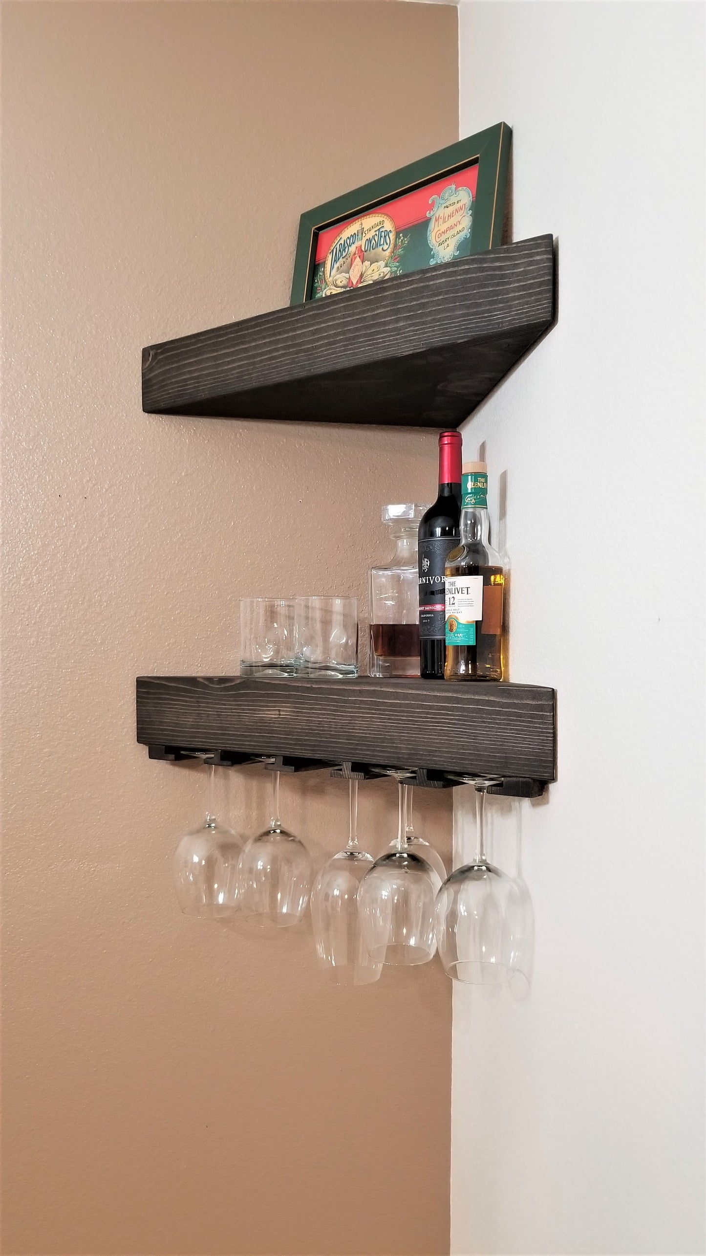 Standard Floating Wine Shelf | Handcrafted in the USA