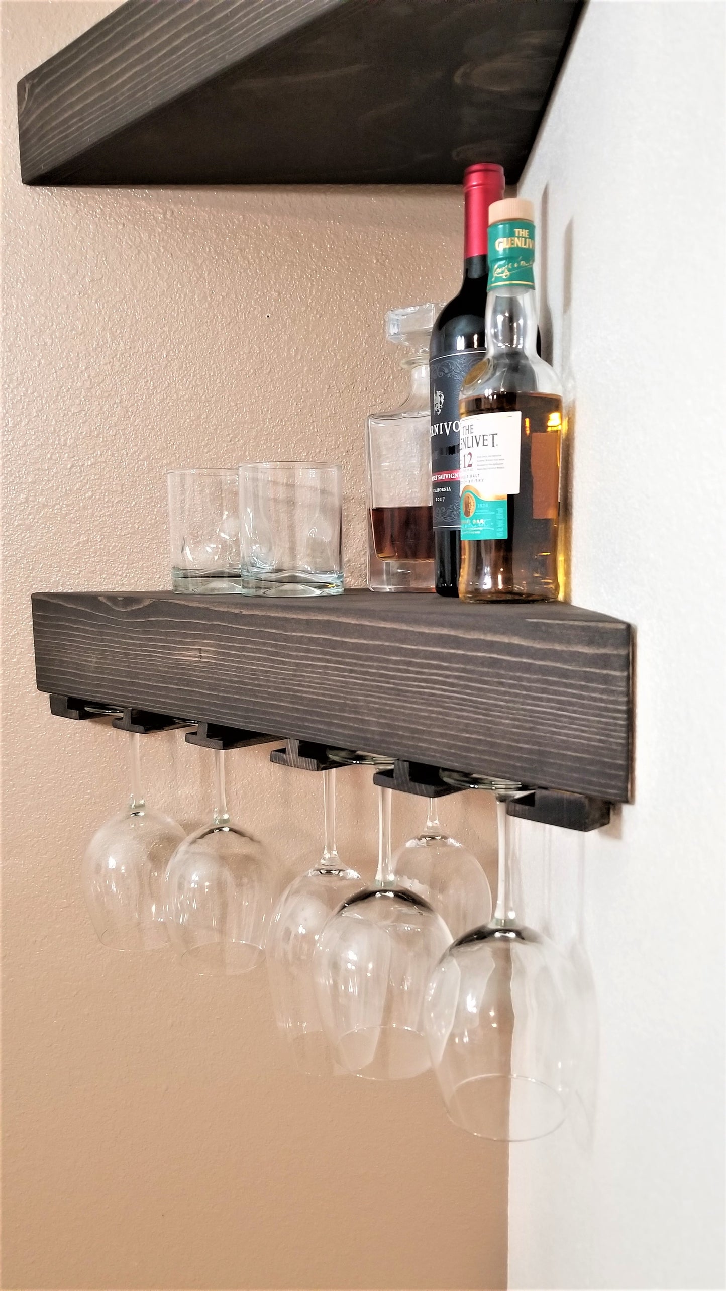 Standard Floating Wine Shelf | Handcrafted in the USA