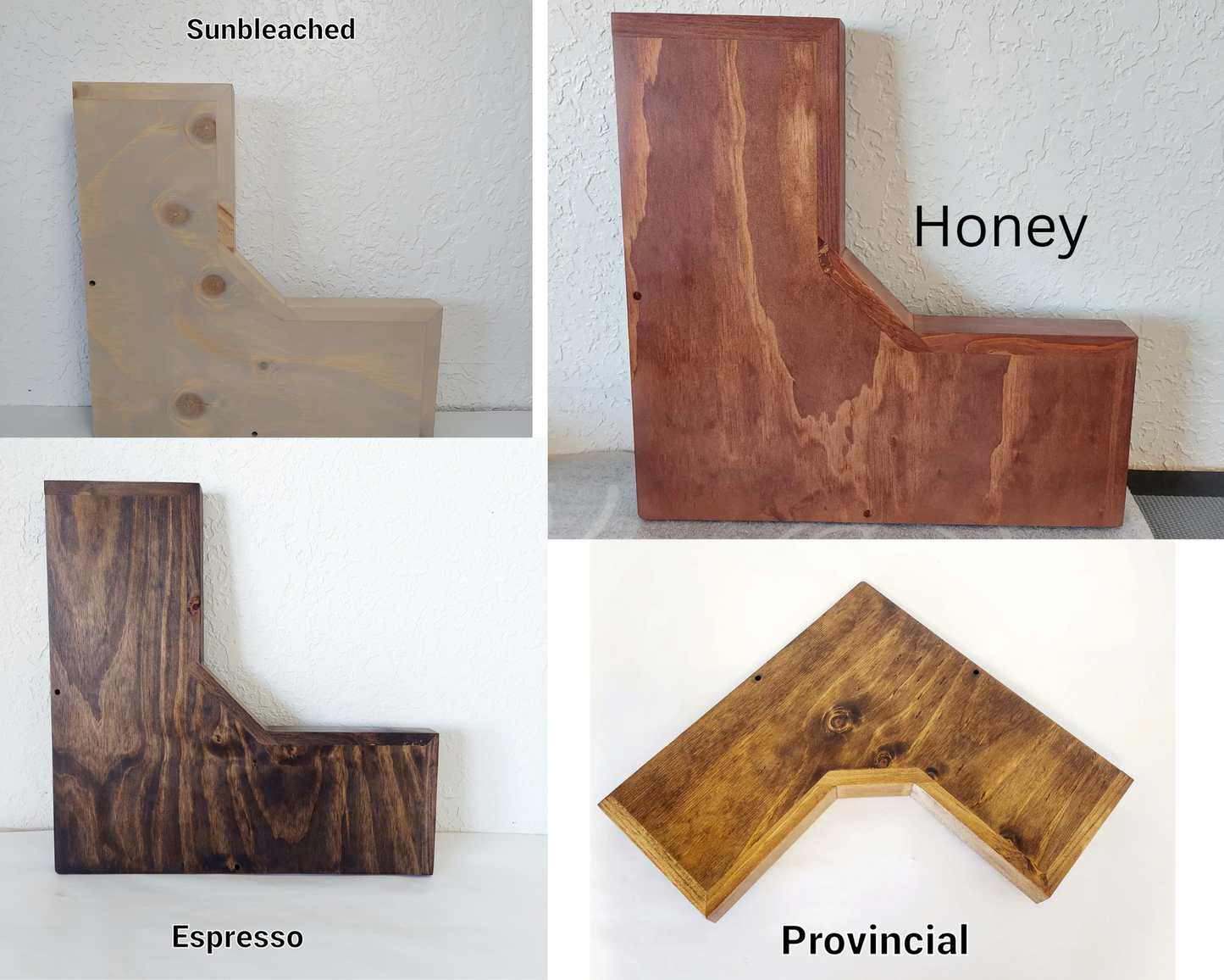 Corner Floating Shelves | knotty pine