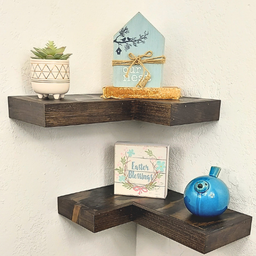 Wide Floating Corner Shelves | Handcarfted in the USA – Sumaq Industries