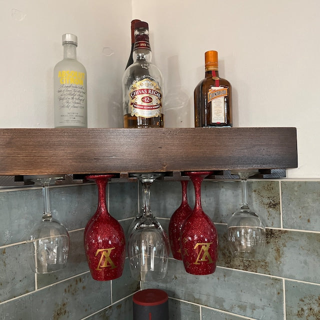 Corner wine glass rack hot sale